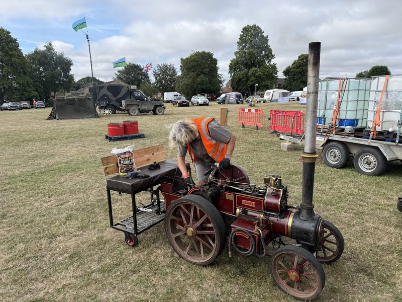 Nellie being oiled round and prepared for a day in steam on the showground